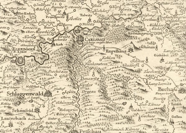Výřez ze sekce 06 Müllerovy mapy Čech