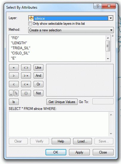 Dialog Select By Attributes